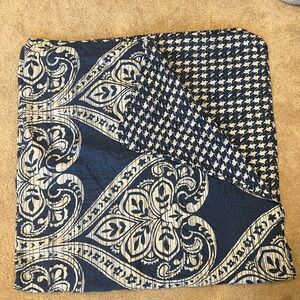 Reversible Blue and White Patterned queen sized quilt